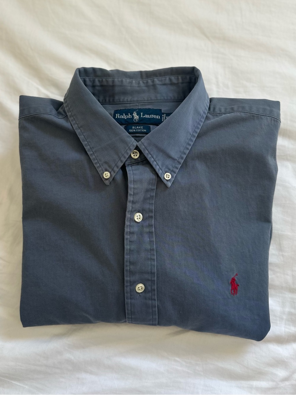 VINTAGE POLO RALPH LAUREN "BLAKE" BUTTON DOWN SHIRT (Flawed) Sixe XXL